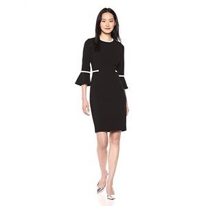 Calvin Klein Sheath Bell Sleeve Dress